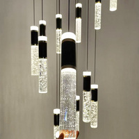 Lustre LED or/noir/blanc duplex Loft Villa salon lampe suspendue Villa hôtel éclairage