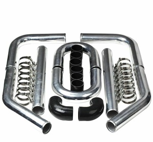 Chrome đen phổ 2.5 inch nhôm <span class=keywords><strong>Turbo</strong></span> intercooler tự động hệ thống làm mát đường ống - Product Image 5