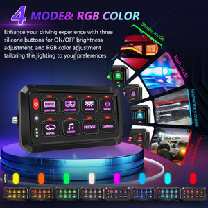 Panel de relés RGB de 8 vías, caja de interruptores de control de circuito de 12V 40A para actualización de coches y barcos - Product Image 2
