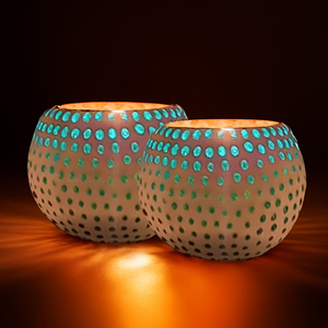 Handcrafted Green Dot Mosaic Glass Jar Soy Wax Scented <b>Candle</b> Premium Home Fragrance <b>Candle</b> for Festive Decor <b>Gifts</b> Wholesale - Product Image 1