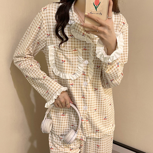 Женские длинные брюки с длинным рукавом, модные укороченные 2025, Новая Домашняя одежда, удобная Пижама - Product Image 2