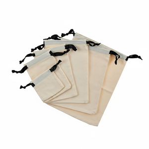 Bolsa de muselina natural Bolsa de muselina ecológica Bolsa de embalaje de alimentos de algodón - Product Image 1