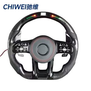 Volant sport en cuir et fibre de carbone personnalisé pour Mercedes Benz pour les classes C/<span class=keywords><strong>E</strong></span>/S/G W204/W205/W222 & G500/G55/G63/S500 - Product Image 4