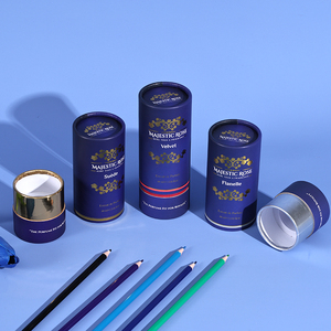 Emballage en tube de papier personnalisé avec estampage à chaud en or pour crème de soin de la peau, huile essentielle de luxe, parfum, emballage en tube kraft cylindrique - Product Image 3