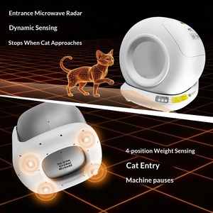 Bac à litière automatique intelligent et écologique pour <span class=keywords><strong>chat</strong></span>, carré, en ABS, avec contrôle des odeurs, autonettoyant, grande capacité 78L, toilette automatique pour <span class=keywords><strong>chat</strong></span> - Product Image 4