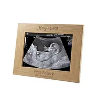 Novo Presente Do Bebê Memorial Lembrança 5x7 polegadas Gravado de Digitalização Scan Quadro Da Foto Do Bebê De Madeira