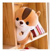 Peluche d'écureuil mignonne de 25 cm, jouet en peluche, poupée d'animal de dessin animé, kawaii