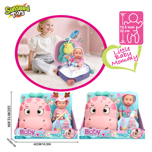 Sunseed - Juego de Accesorios de Alimentación para Muñecas de 10 Pulgadas, Maleta de Plástico, Artículos de Baño, Biberón, Inodoro, Cochecito, Escala 1:12, Interactivo - Product Image 5