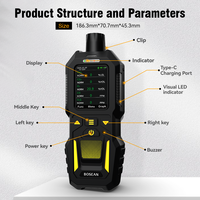 Détecteur multi-gaz marin 5 en 1 Bosean avec écran couleur, application Bluetooth, IP66, aspiration par pompe, pour gaz toxiques CH4, O2, CO, H2S, CO2, approuvé CCS