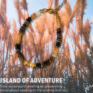 High-end Best-selling Jewelry Tiger's Eye <b>Beaded</b> <b>Bracelet</b> Stainless Steel 18K Gold Women's <b>Bracelet</b> - Product Image 2