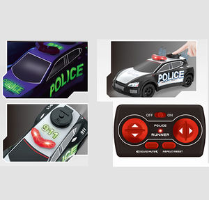 DWI DOWELLIN 1:24 voiture <span class=keywords><strong>de</strong></span> police d'enregistrement télécommandée 2.4GHz, voiture <span class=keywords><strong>de</strong></span> dérive <span class=keywords><strong>de</strong></span> course 4WD avec lumières LED pour cadeau d'enfants - Product Image 5