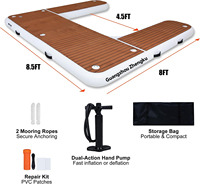 Dock gonflable pour jet ski, dock flottant en forme de U, avec coussin en EVA