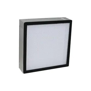 Bingkai aluminium H13 H14 Panel berlipat Mini Filter HEPA untuk penggantian FFU Filter udara HEPA