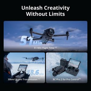 Dron Mavic 4 Pro RC 2 con Cámara de 100MP, CMOS 4/3, Video HDR 6K a 60fps para Proyectos de Imágenes Aéreas y Trabajo de Campo - Product Image 4