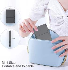 3-Fold Rechargeable Lightweight Wireless <b>Bluetooth</b> Folding <b>Keyboard</b> with Touchpad for iPhone Samsung Tablet Windows Android IOS - Product Image 4