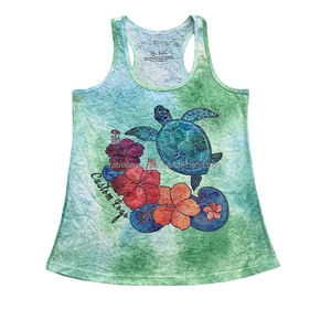 ビンテージ夏ジムストリンガータンクトップ男性用ファッションプリントロゴバーンアウト生地コットンノースリーブベストアウトドア用 - Product Image 1