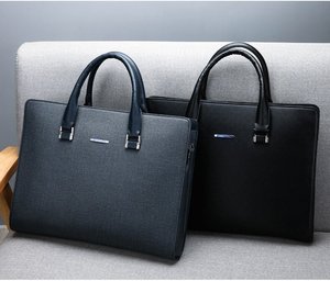 オフィスや日常の使用のための取り外し可能なストラップ付き英国スタイルカスタムメンズショルダーバッグ-PUレザービジネスハンドバッグ - Product Image 4