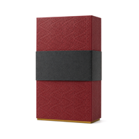 Coffret Rigide Personnalisé Bordeaux pour Spiritueux et Vins, avec Couvercle Télescopique, Coque Métallique Dorée, OEM ODM, Lamination Mate