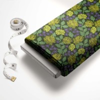 Tissu Popeline Floral Imprimé Numérique Personnalisé de Londres en Coton Peigné Doux 100% Coton, Respirant et Léger, pour Chemises et Robes Oxford