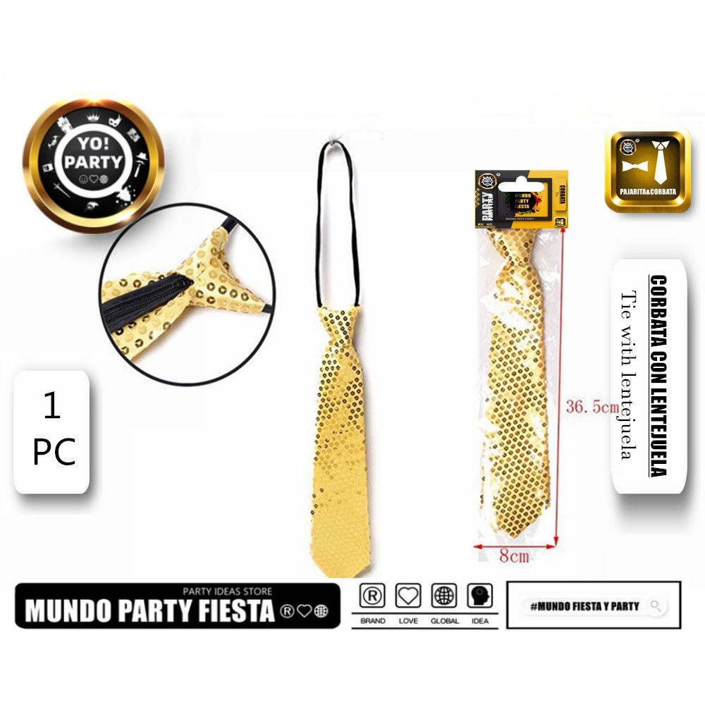SEQUIN TIE#80076-Premium Polyester Tie with Unique Design