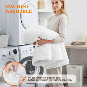 Protège-matelas matelassé imperméable lavable en machine, drap-housse de luxe pour l'hiver, usage adulte, en polyester - Product Image 4
