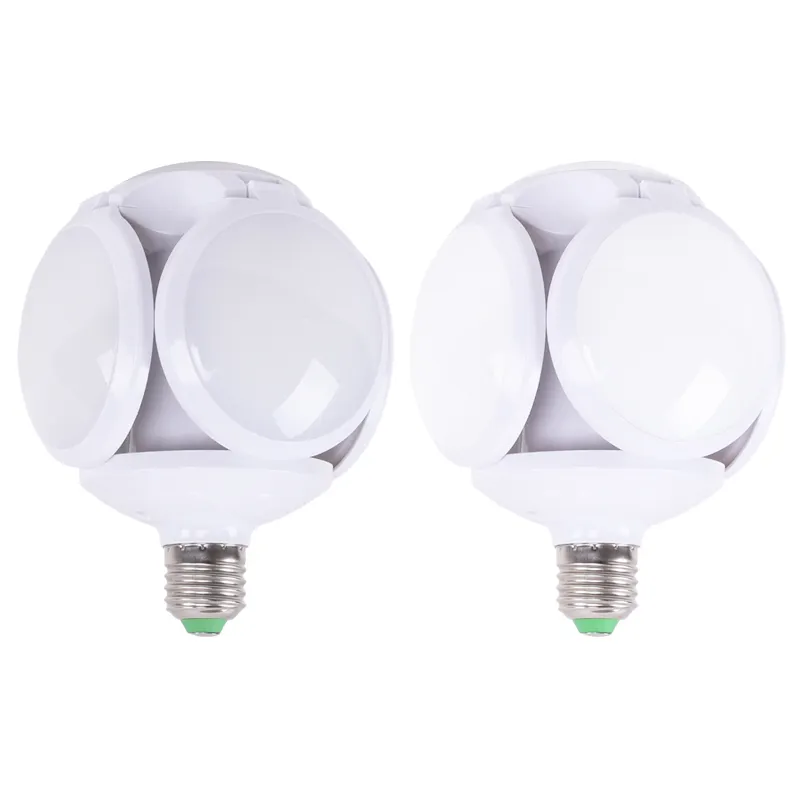 LED Foldable 4 Fan Football Bulbs 40W B22 E27 Adjustable LED Deformable Light Bulb