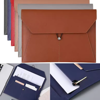 Portadocumentos de Cuero Portátil con Hebilla de Cuerda, Bolsa para Archivos de Negocios, Carpeta A4 con Hebilla de Cuerda para la Escuela y la Oficina