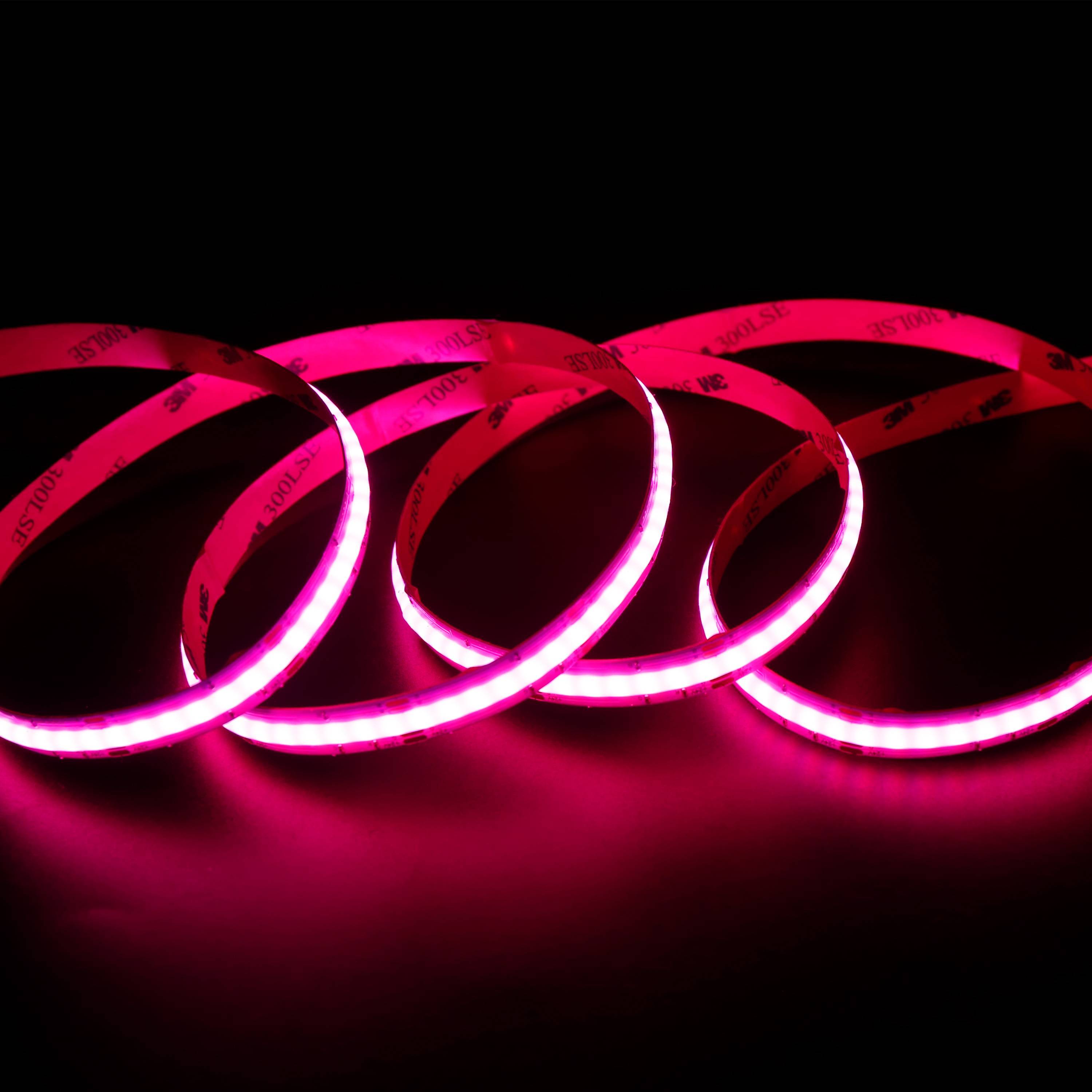 RGB Cob Led Strip 630 Chips14w Changeable Colorful 10mm Led Cob Strip Light 24v Cob Rgb Led Strip Light