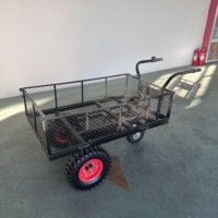 Chariot de brouette utilitaire à mailles à benne basculante, robuste pour ferme et jardin