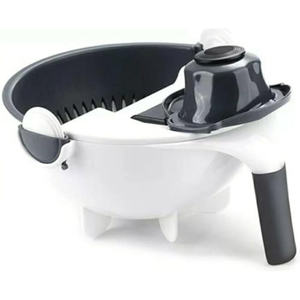 Cortador de Verduras Multifuncional 9 en 1 con Cesta de Drenaje, Rebanador Giratorio Mágico, Rallador, Utensilios de Cocina - Product Image 1