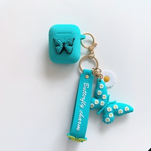 Nouvelle arrivée pour Airpod 3 <span class=keywords><strong>papillon</strong></span> Silicone jolie fille étui pour écouteurs avec porte-clés - Product Image 5