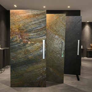 Panneaux de revêtement mural en pierre de marbre naturel poli léger, design moderne, pour résidentiel et commercial, salle de bain - Product Image 2