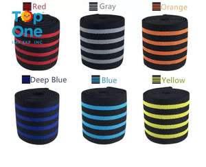 Top One Extra Long Elástico Transpirable Entrenamiento para adultos Correa de elevación Sublimación Fuerza Squat Rodillera Vendajes Fitness Seguridad - Product Image 5