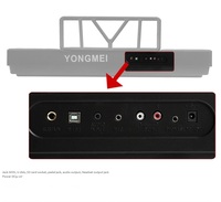 Piano Electrónico Profesional de 61 Teclas con Pantalla LCD Estándar, Instrumentos de Teclado