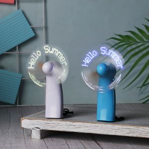 Ventilateur portable rechargeable mini avec lumière LED, personnalisable avec un message, cadeau de mariage d'été - Product Image 2