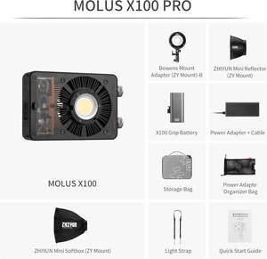 Zhiyun MOLUS X100 PRO 100W COB Led Video Light 2700K ~ 6500K Cámara Luz App Control Fotografía Iluminación - Product Image 6