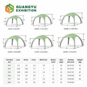 Tenda Dome Tiup Tahan UV dan Api untuk Luar Ruangan, Gazebo Portabel untuk Pameran Dagang, Tenda Mobil Promosi, Tenda Balap Tiup - Product Image 6
