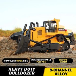 1:16 11 Channels Remote Control <strong>Bulldozer</strong> Huina 1554 Heavy Duty <strong>Bulldozer</strong> Kids <strong>R</strong>/<strong>c</strong> Engineering Car Christmas Gift - Product Image 6