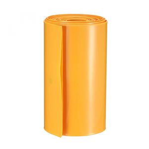 Tube thermorétractable en PVC jaune 380 mm pour isolation de batterie 18650, emballage de batterie, tube rétractable en PVC - Product Image 1
