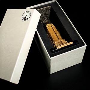 Mô hình tòa nhà bằng thép không gỉ pha lê cao cấp, khắc <span class=keywords><strong>laser</strong></span> thủ công, mạ vàng, tùy chỉnh OEM cao cấp, quà tặng VIP dành cho doanh nghiệp - Product Image 6