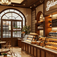 Vitrine en verre sur mesure pour boulangerie, café, pâtisserie, comptoir de bar avec éclairage LED pour la conception de magasins de pâtisserie, modulaire