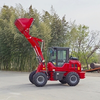 Caricatore a Ruote per Lavori Pesanti, Capacità di Carico 1000kg, Caricatore Agricolo Compatto Diesel, Benna da 1.0CBM, Macchina da Costruzione ad Alta Efficienza
