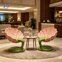 Tabouret de bar individuel moderne en fibre de verre en forme de lotus, personnalisé et créatif, pour hôtels, restaurants, appartements, durable et écologique