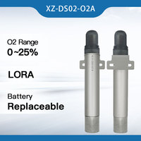 Capteur d'oxygène sans fil 4-en-1, détecteur O2 0-25%Vol, transmission longue portée LoRa, haute précision pour la surveillance environnementale