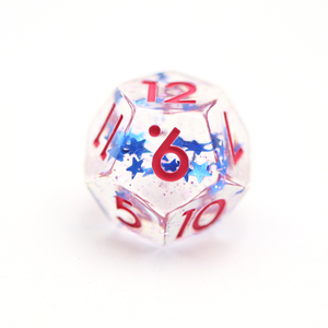 Suministro de fábrica Venta caliente 16Mm Borde suave Estrella Número rojo Poliédrico Rpg Dnd Juego de mesa Resina Dnd personalizado Dados Diseños geniales - Product Image 4