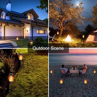 Lampe solaire de jardin à LED pour l'extérieur 12LED dansant Lampe torche à énergie solaire scintillante Lumière de flamme solaire paysagère