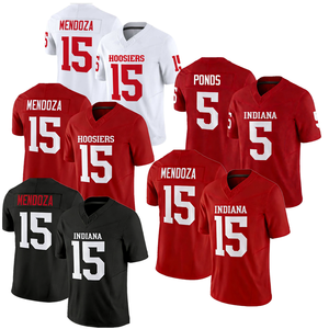 Camisetas de Fútbol Americano Universitario de Indiana para Hombre, 15 Fernando <span class=keywords><strong>Mendoza</strong></span>, 5 D'Angelo Ponds, Cosidas, Color Rojo - Product Image 1