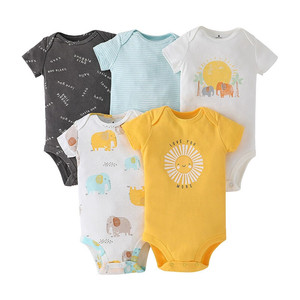Set di Abbigliamento per <span class=keywords><strong>Neonati</strong></span> 100% Cotone, da 0 a 24 <span class=keywords><strong>Mesi</strong></span>, Chiusura a Scatto, Confezione da <span class=keywords><strong>5</strong></span> Body con Stampa Dinosauro - Product Image 3