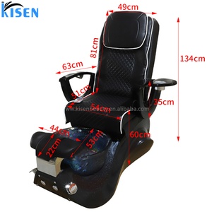 Salon de beauté électrique moderne KISEN cils noir <span class=keywords><strong>blanc</strong></span> rouge <span class=keywords><strong>beige</strong></span> fauteuil de pédicure inclinable avec massage du dos - Product Image 4