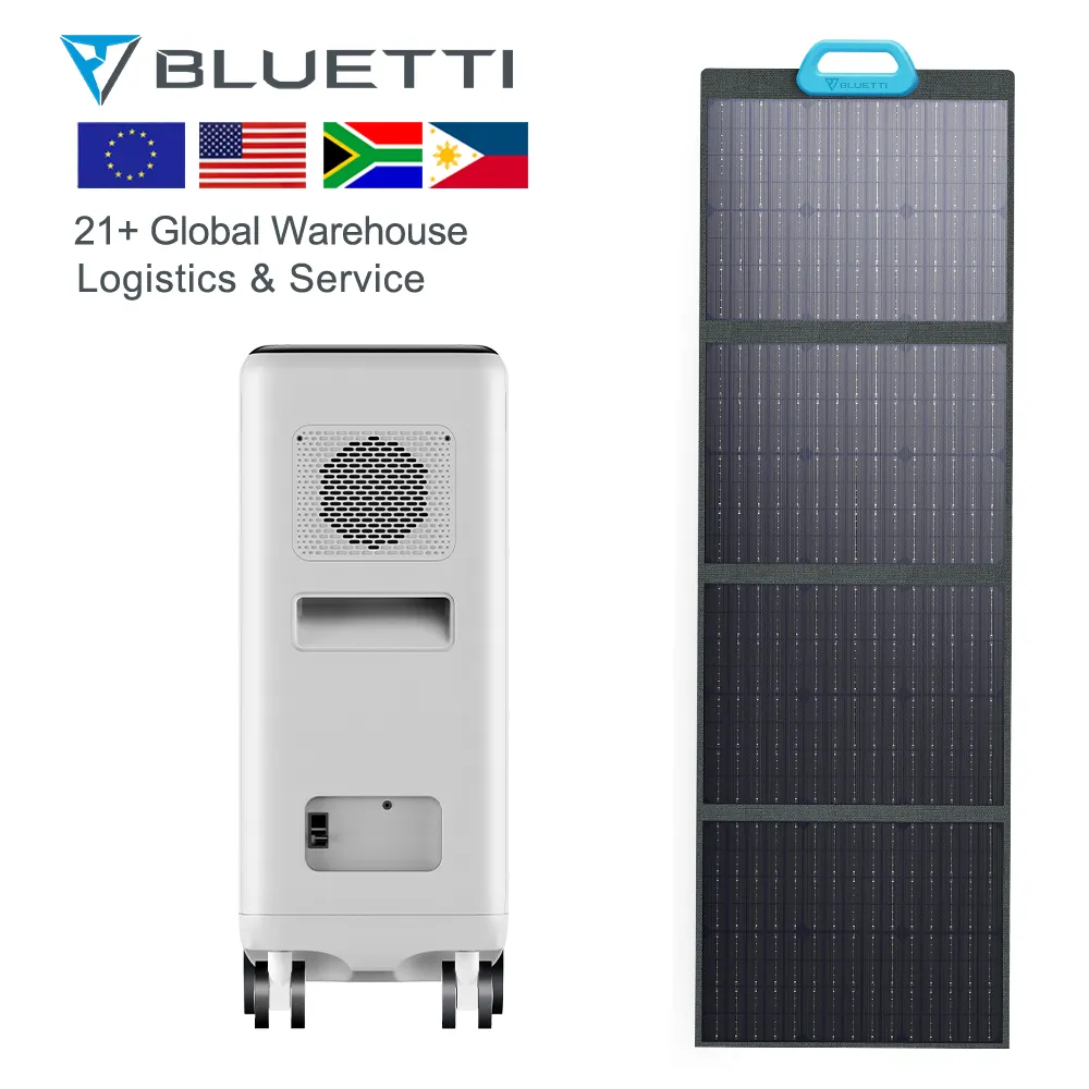نظام Bluetti خارج الشبكة للمنزل EP500Pro مع ألواح شمسية PV350 مستودع أوروبا مولد شمسي بجهد v